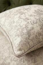 Off White & Beige Abstract Jacquard Square Cushion Covers - Image 3