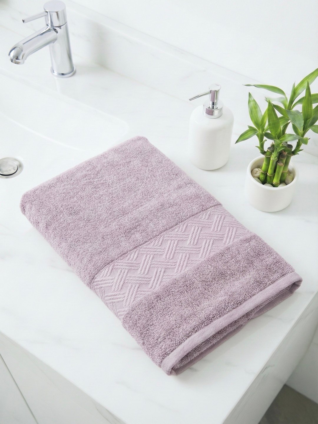1 (2) 550 GSM Bamboo Bath Towel for Bath / Large Size - Image 1