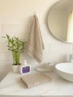Beige Bamboo Ultra-Soft 450 GSM 2-Pcs Hand Towels